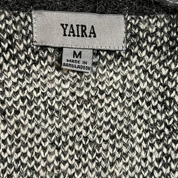 Open Front Cardigan Buffalo Plaid Black and Grey Size M EUC - Picture 4 of 6